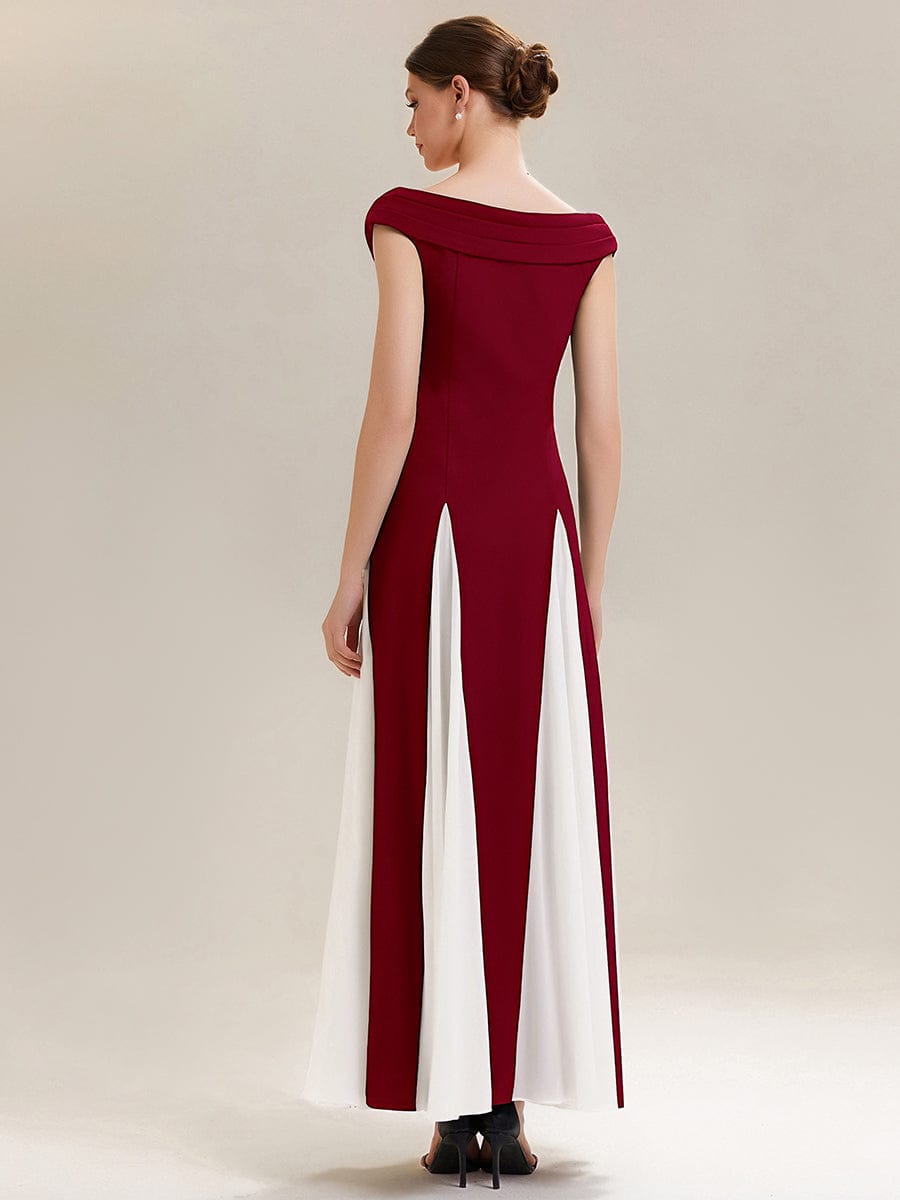 ever ONYX|Patchwork Knit Cap Sleeve Dress