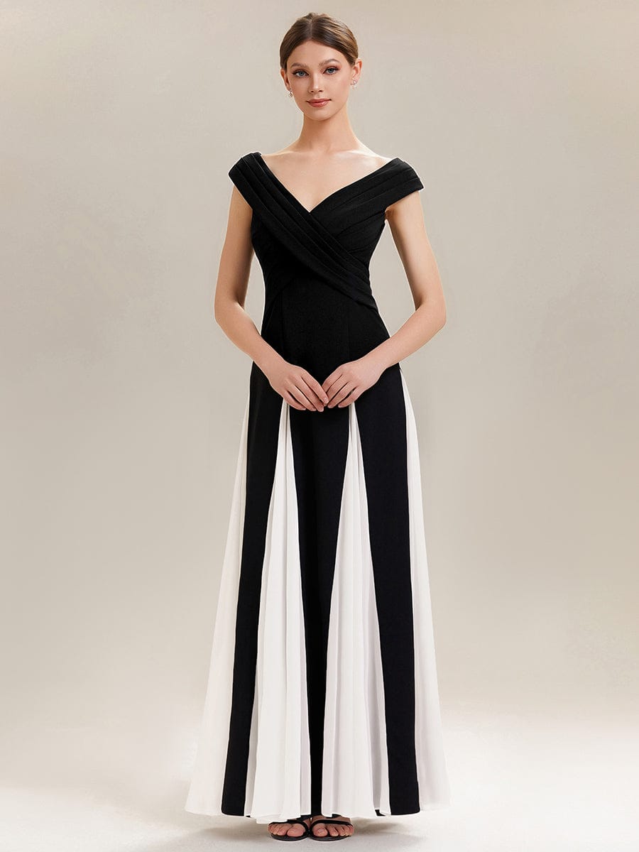 ever ONYX|Patchwork Knit Cap Sleeve Dress