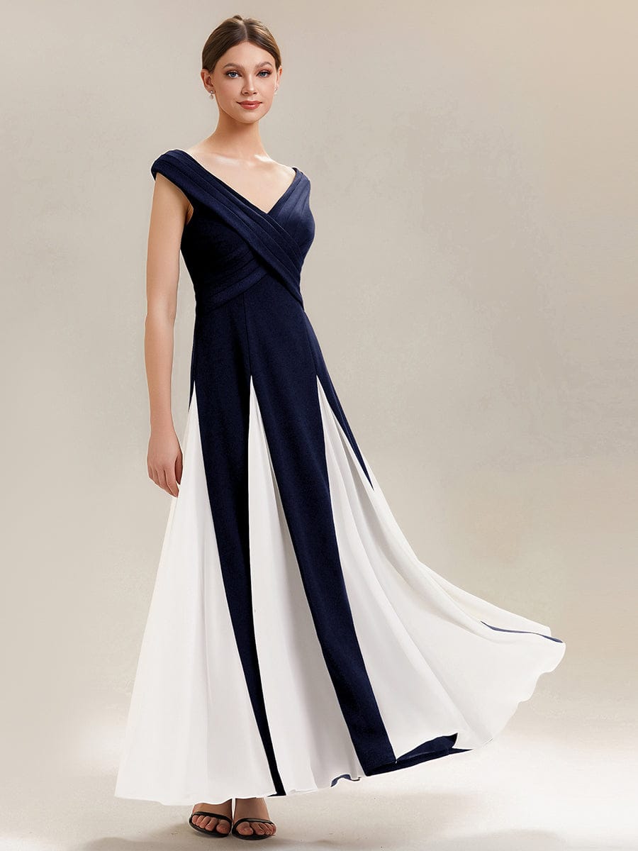 ever ONYX|Patchwork Knit Cap Sleeve Dress