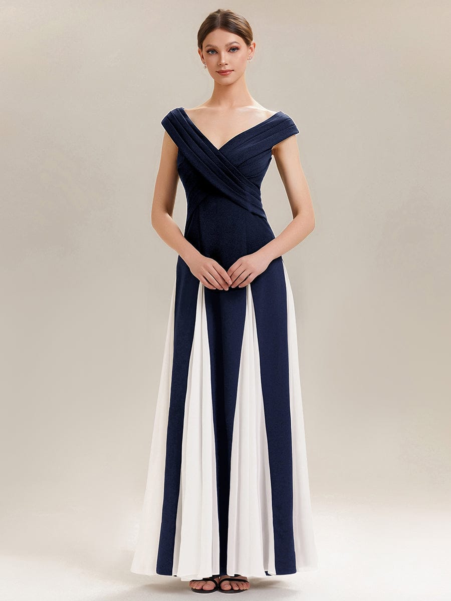 ever ONYX|Patchwork Knit Cap Sleeve Dress