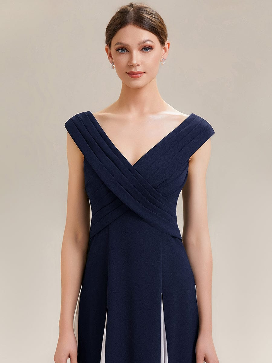 ever ONYX|Patchwork Knit Cap Sleeve Dress