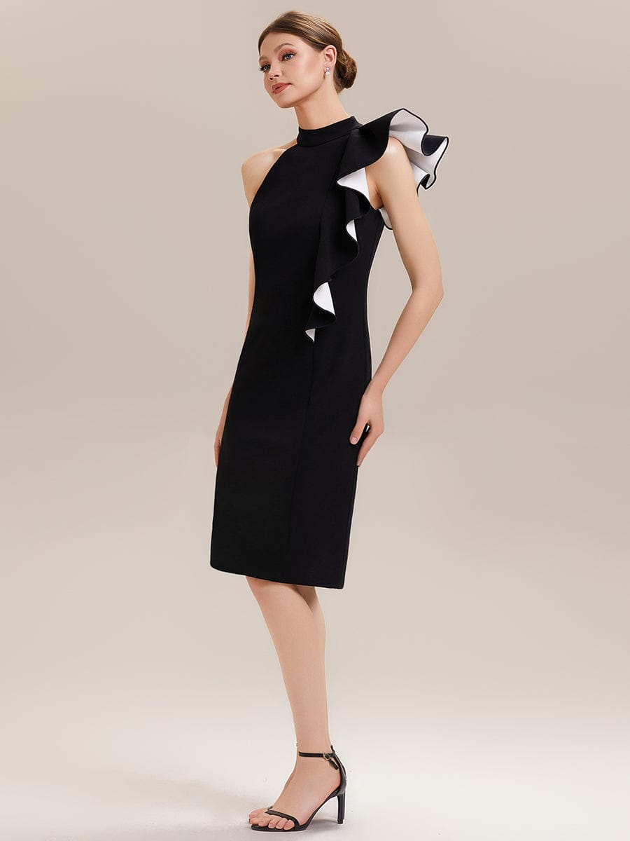 ever OBSIDIAN|Ruffled Knit Sleeveless Dress (Final Sale)
