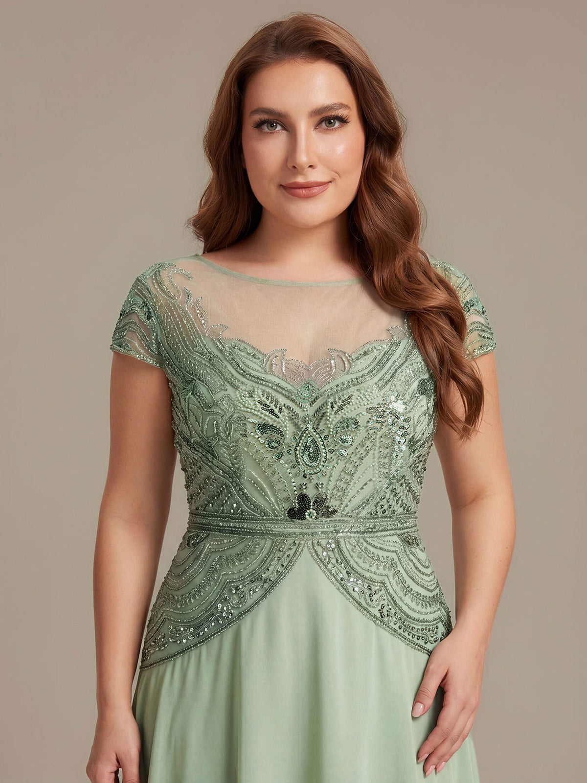 ever NUIT|Sequin Sheath Round Neck Dress