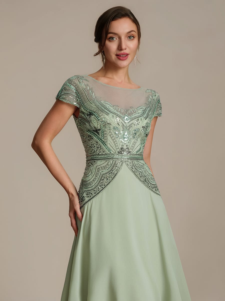 ever NUIT|Sequin Sheath Round Neck Dress