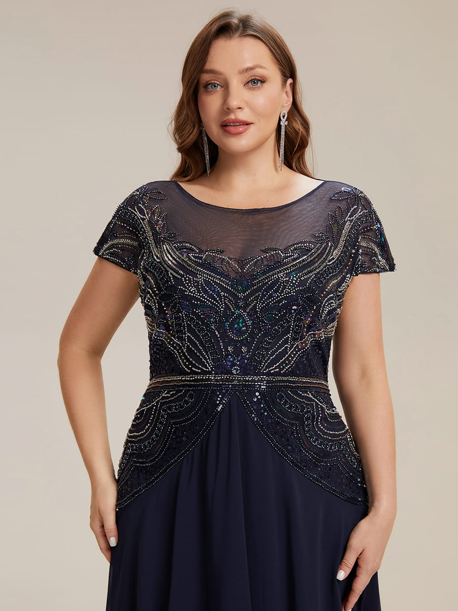 ever NUIT|Sequin Sheath Round Neck Dress