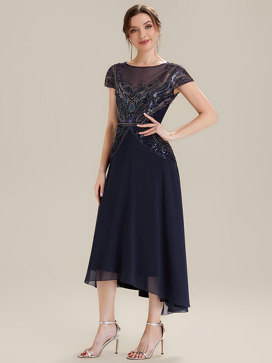 ever NUIT|Sequin Sheath Round Neck Dress