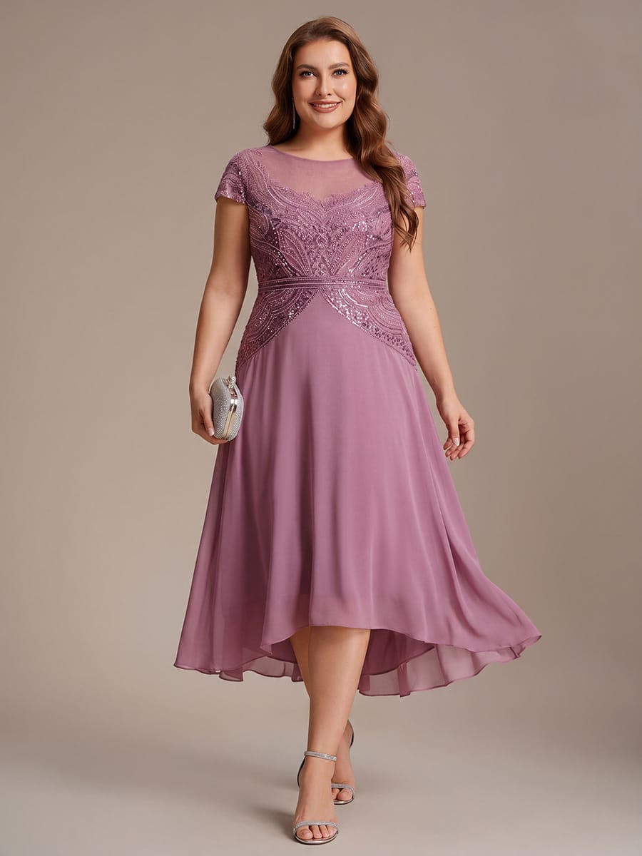 ever NUIT|Sequin Sheath Round Neck Dress