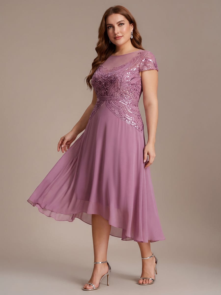 ever NUIT|Sequin Sheath Round Neck Dress
