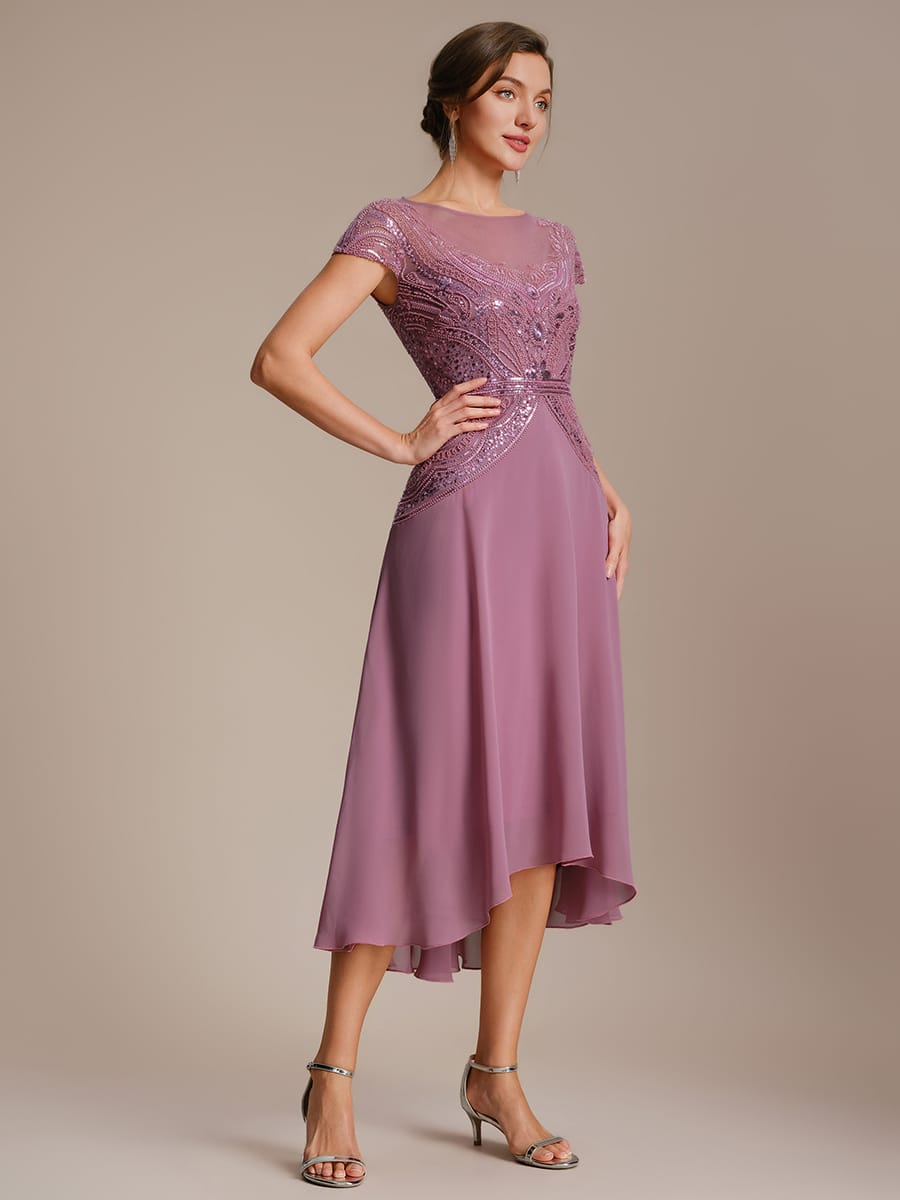 ever NUIT|Sequin Sheath Round Neck Dress
