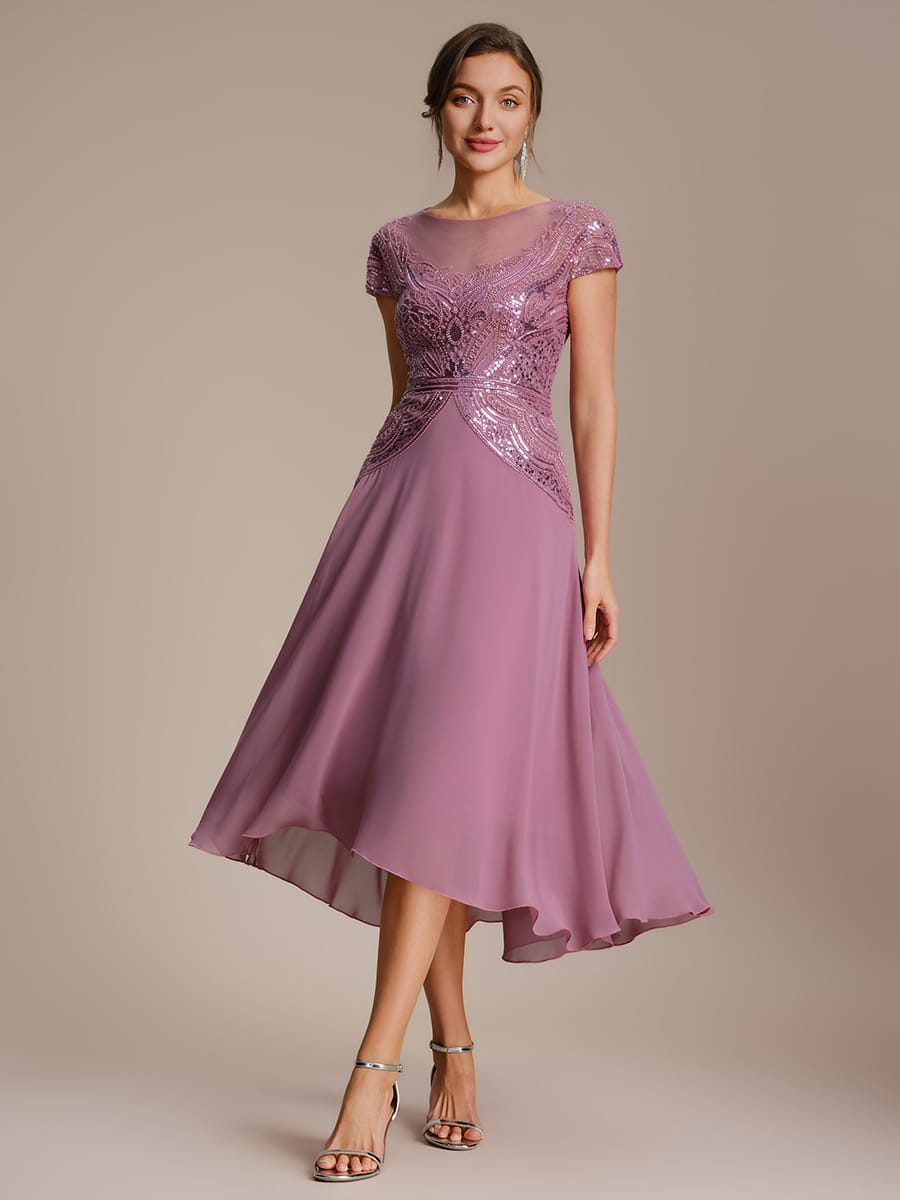 ever NUIT|Sequin Sheath Round Neck Dress