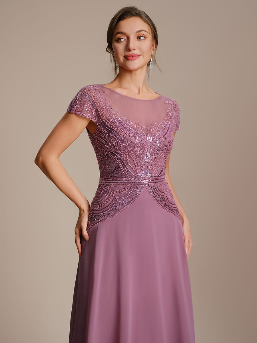 ever NUIT|Sequin Sheath Round Neck Dress