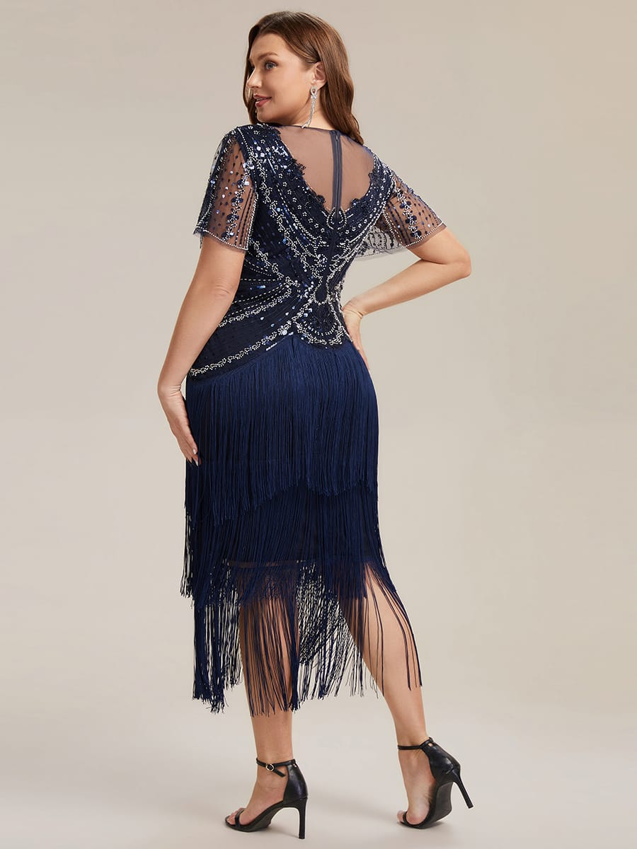 ever SOIREE|Sequin Ruffle Sleeve Tiered Dress