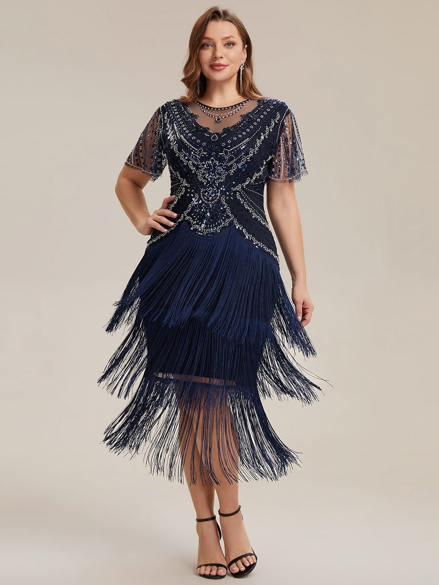 ever SOIREE|Sequin Ruffle Sleeve Tiered Dress