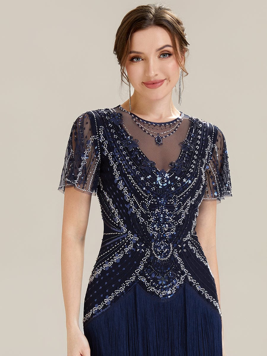 ever SOIREE|Sequin Ruffle Sleeve Tiered Dress