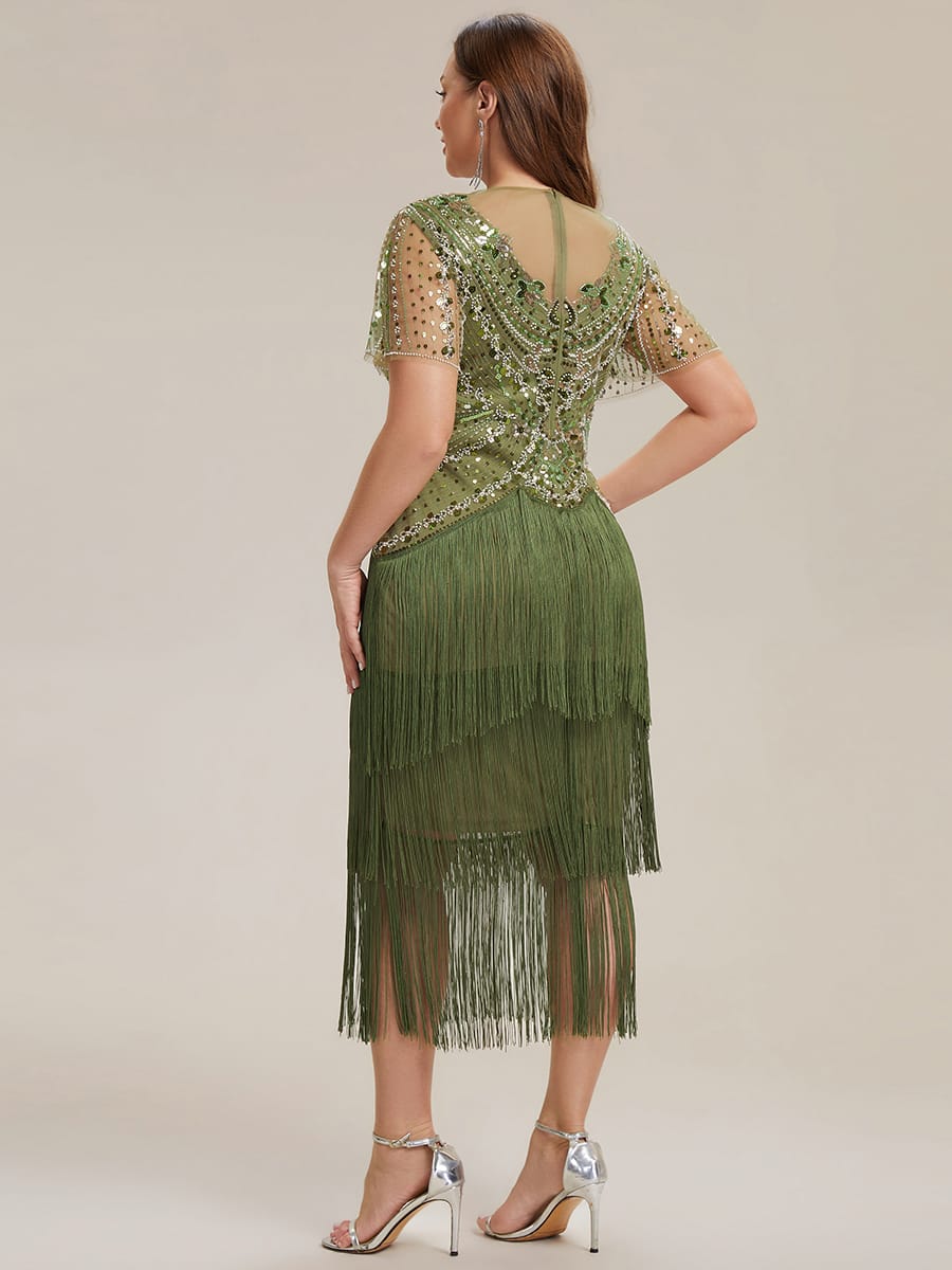 ever SOIREE|Sequin Ruffle Sleeve Tiered Dress