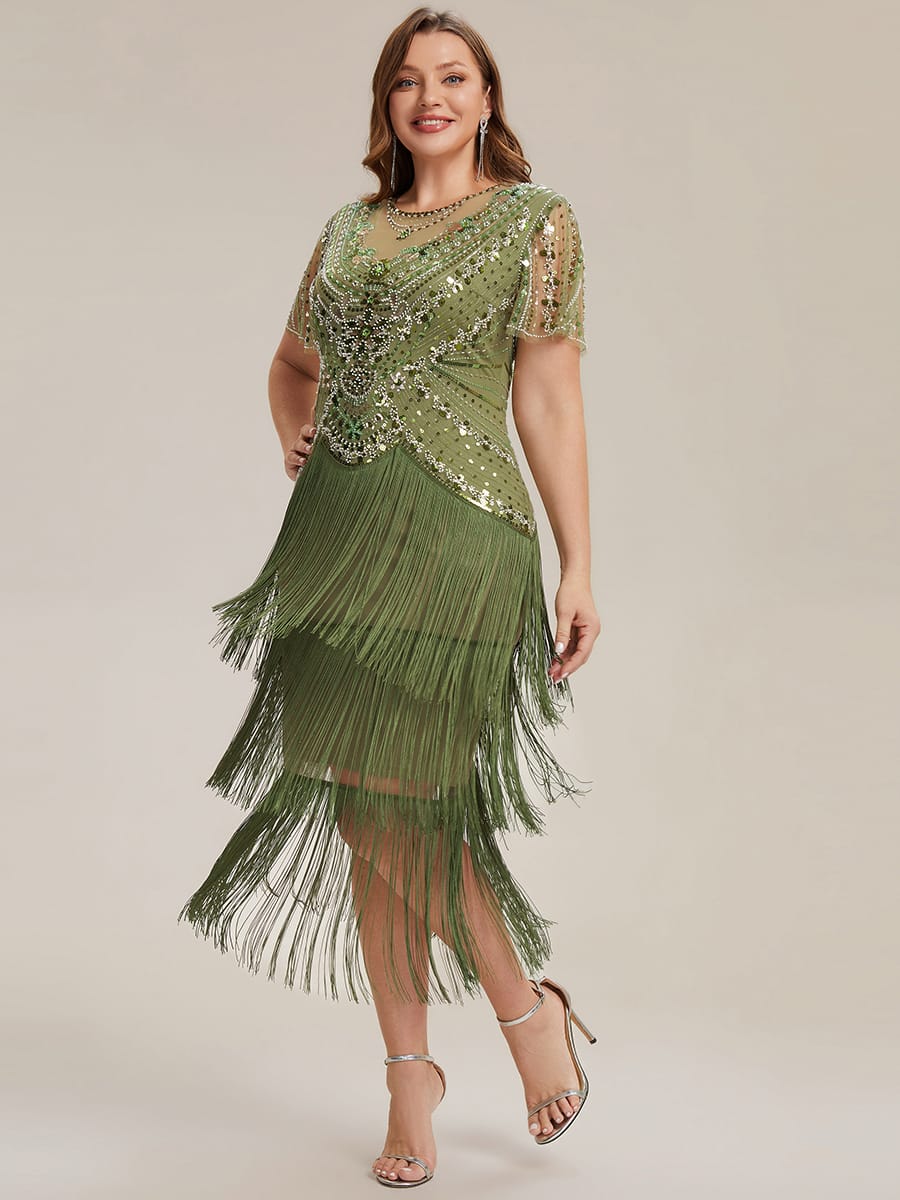 ever SOIREE|Sequin Ruffle Sleeve Tiered Dress