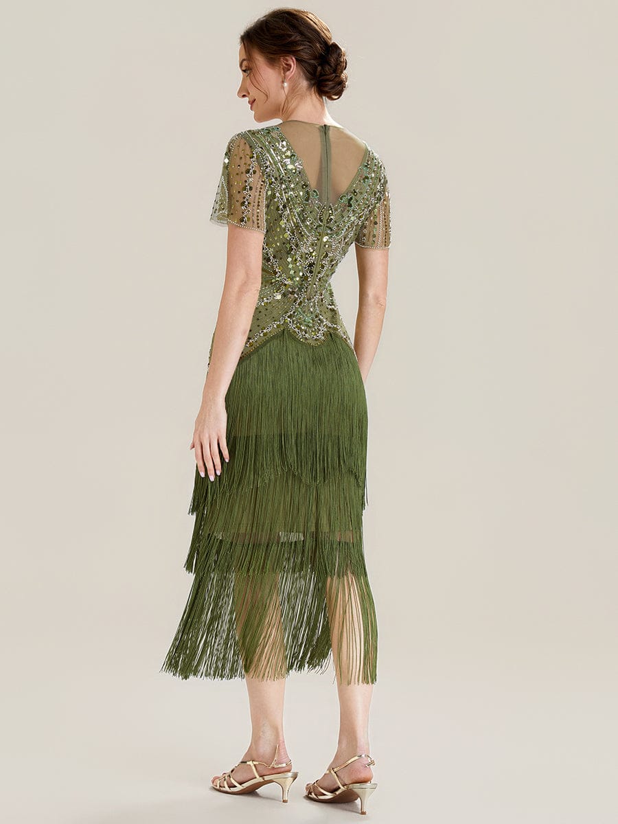 ever SOIREE|Sequin Ruffle Sleeve Tiered Dress