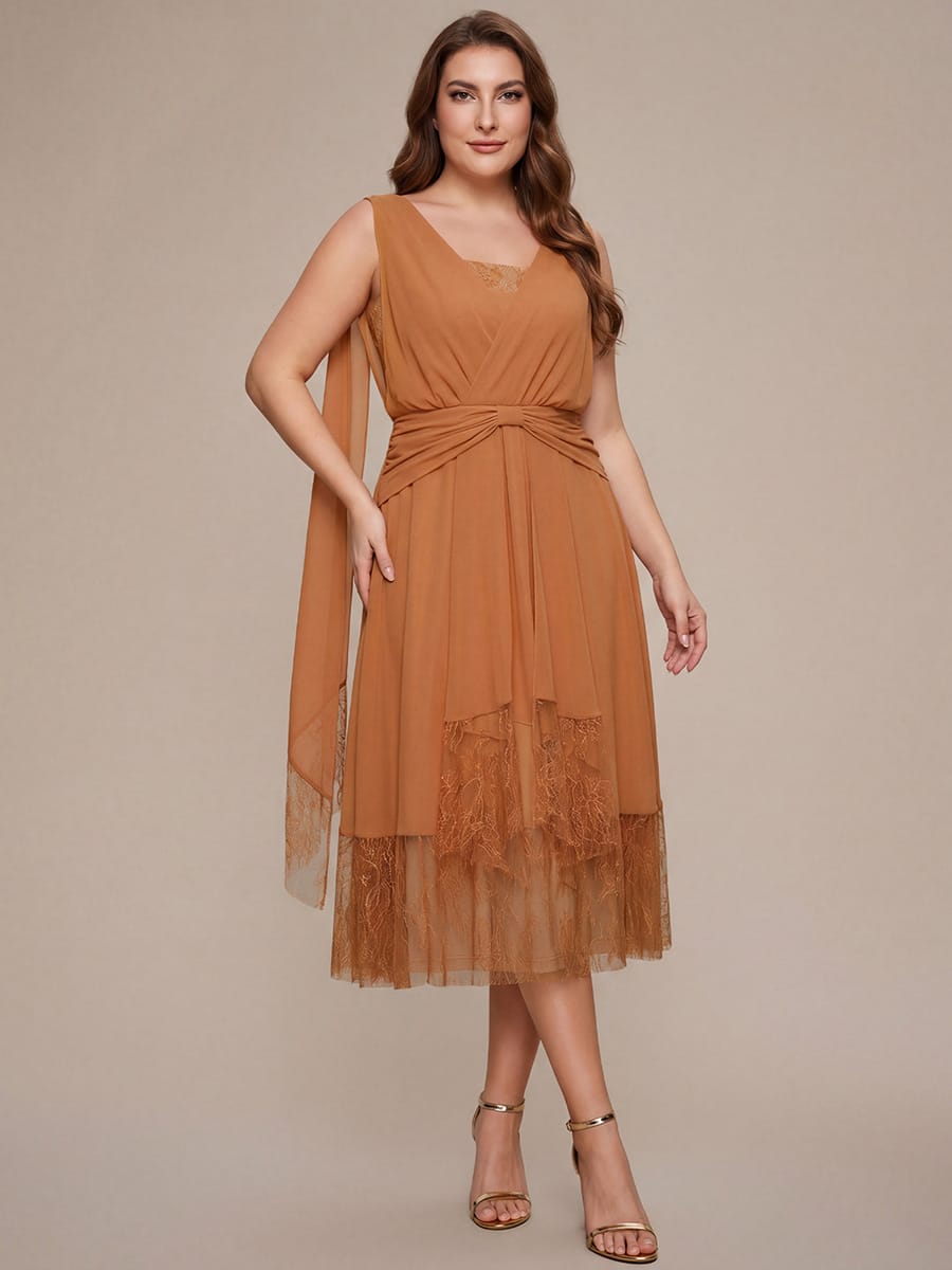 Chiffon Sleeveless A-line Dress