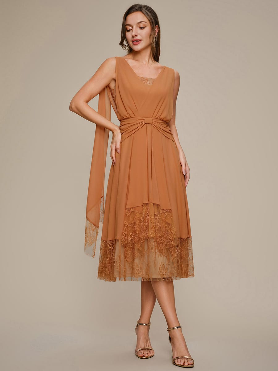 Chiffon Sleeveless A-line Dress