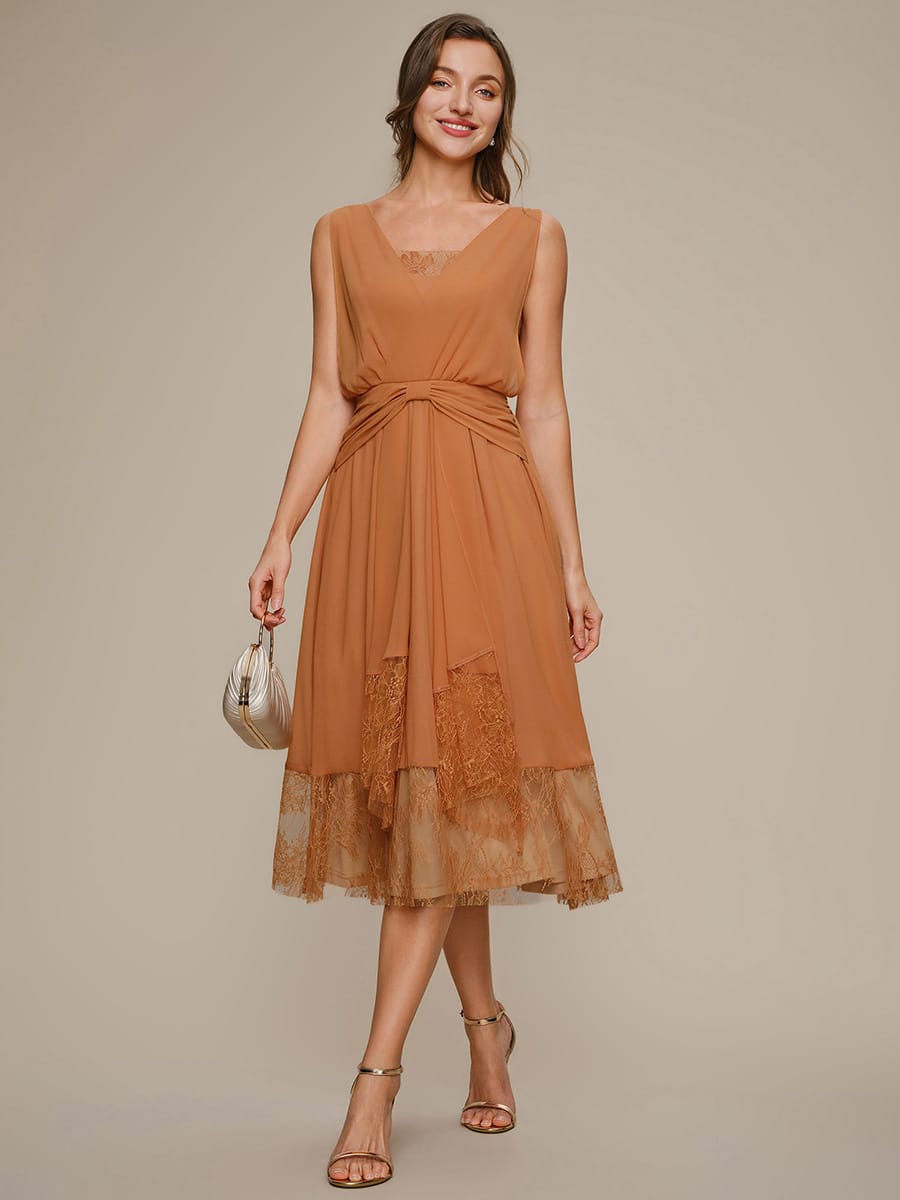 Chiffon Sleeveless A-line Dress