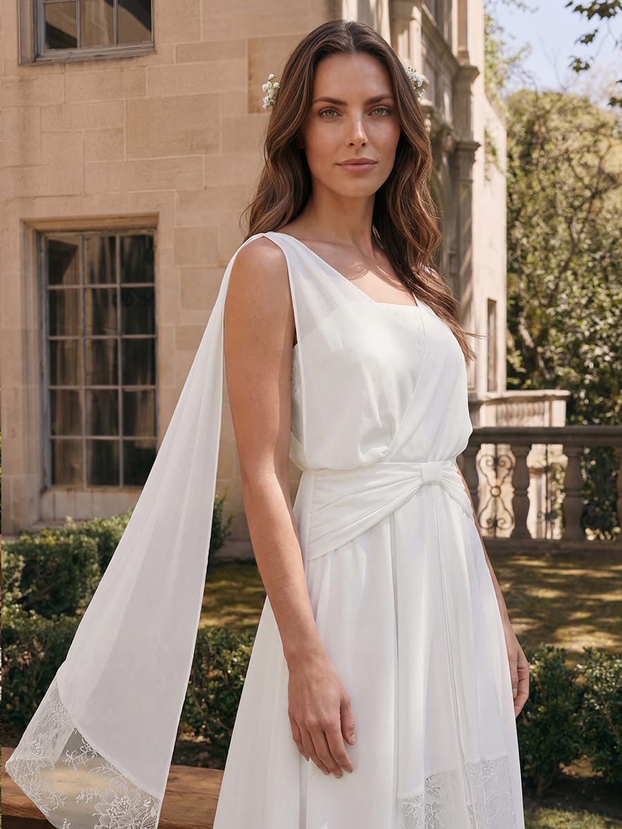 Chiffon Sleeveless A-line Dress