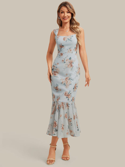 Pleated Chiffon Sleeveless Dress