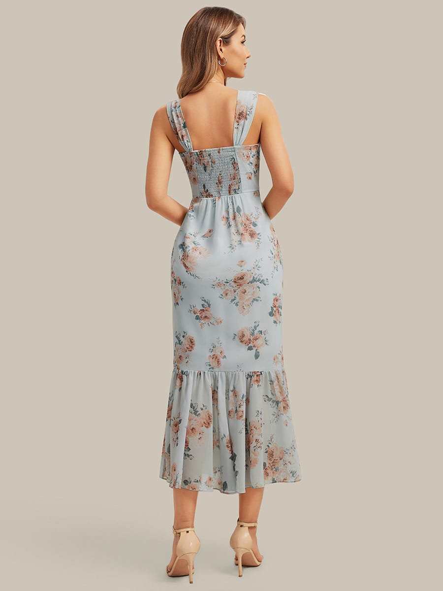Pleated Chiffon Sleeveless Dress
