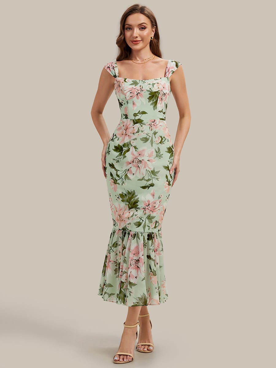 Pleated Chiffon Sleeveless Dress