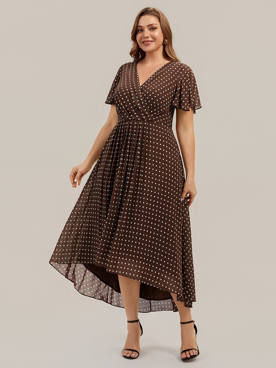 Floral Chiffon Ruffle Sleeve Dress