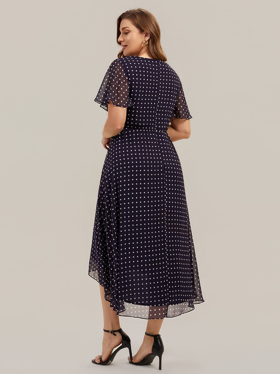 Floral Chiffon Ruffle Sleeve Dress