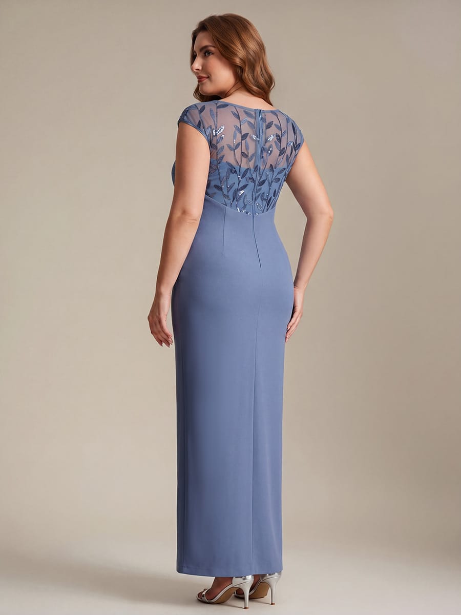 Knotted Crepe Cap Sleeve Dress