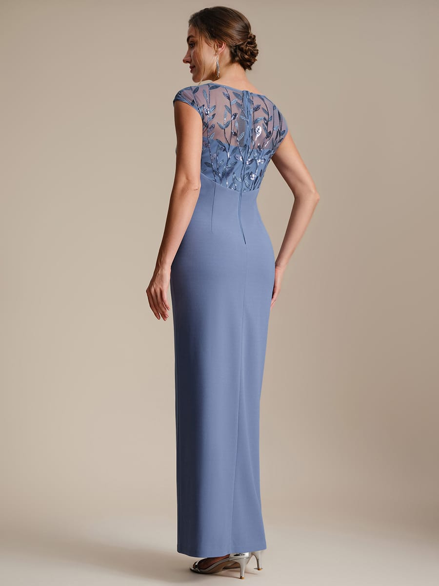 Knotted Crepe Cap Sleeve Dress