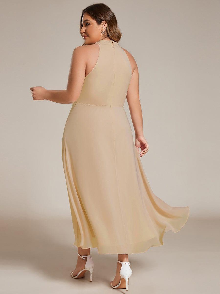 ever POSIE|Midi A-Line Halter Neck Chiffon Dress