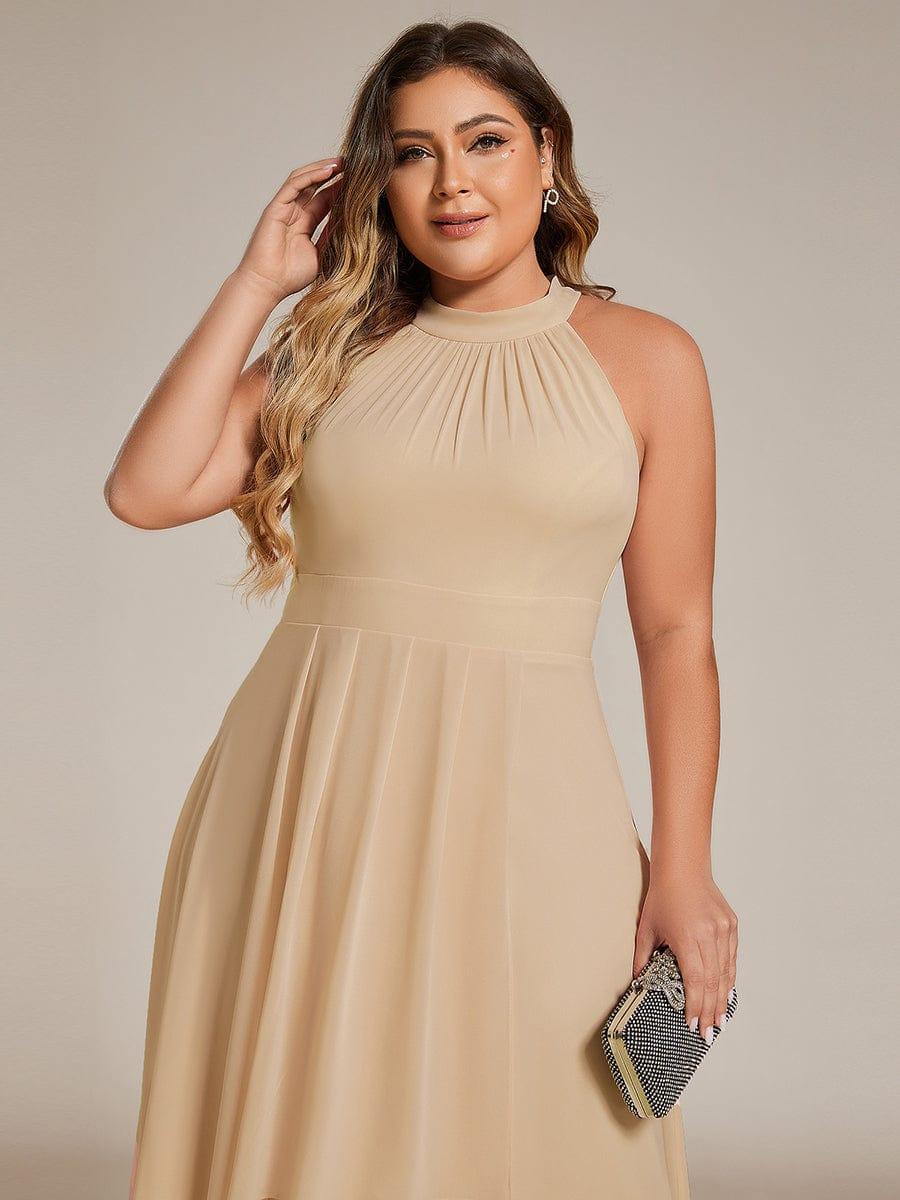 ever POSIE|Midi A-Line Halter Neck Chiffon Dress