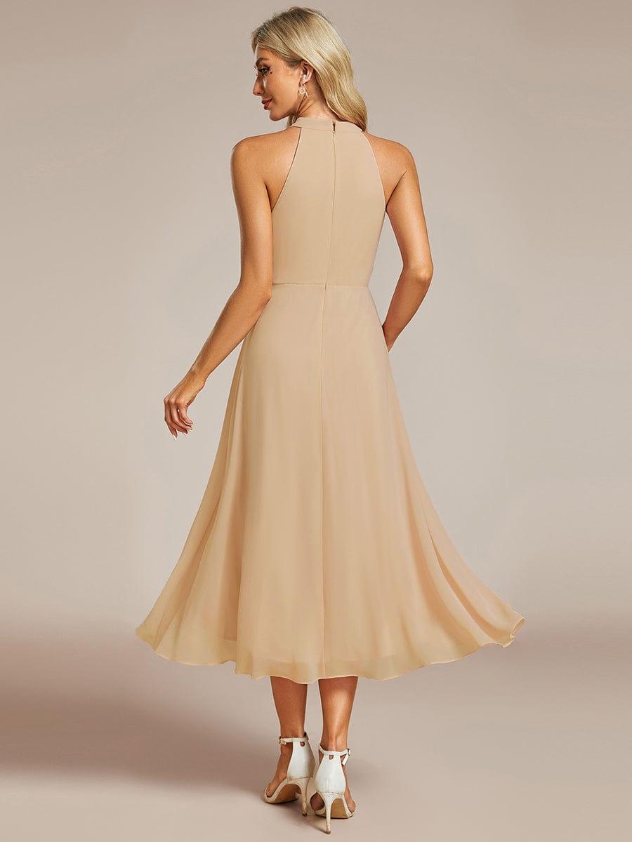 ever POSIE|Midi A-Line Halter Neck Chiffon Dress