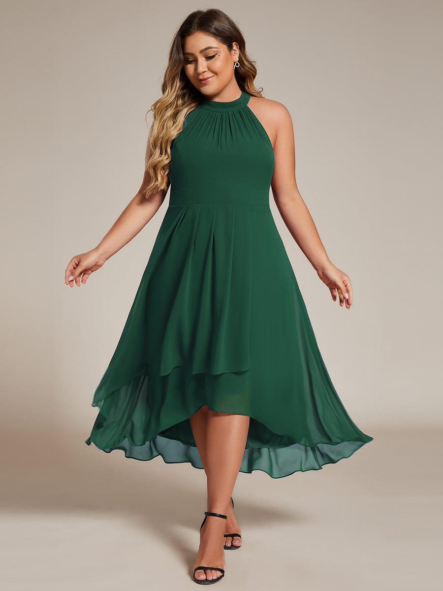 ever POSIE|Midi A-Line Halter Neck Chiffon Dress