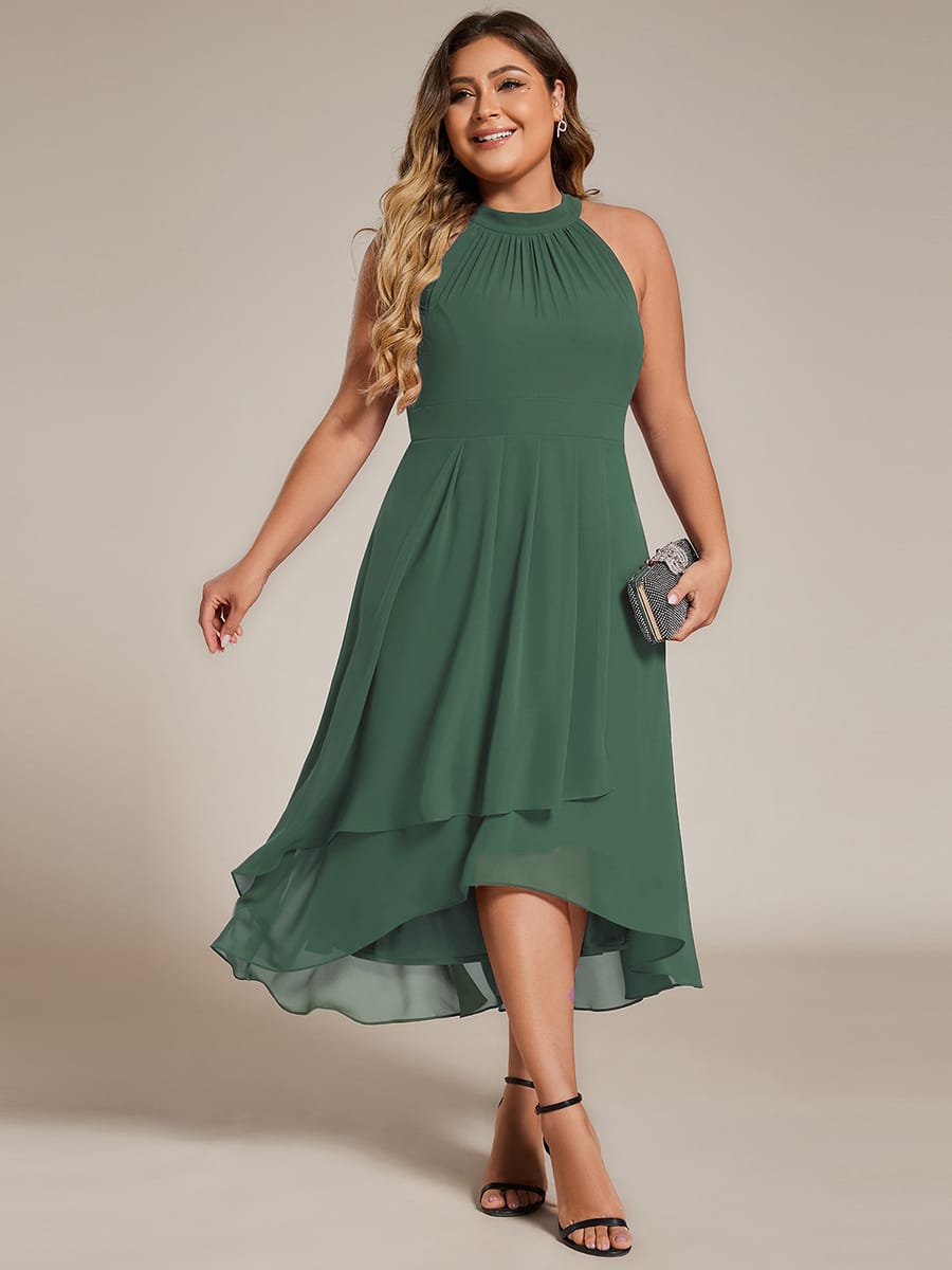 ever POSIE|Midi A-Line Halter Neck Chiffon Dress