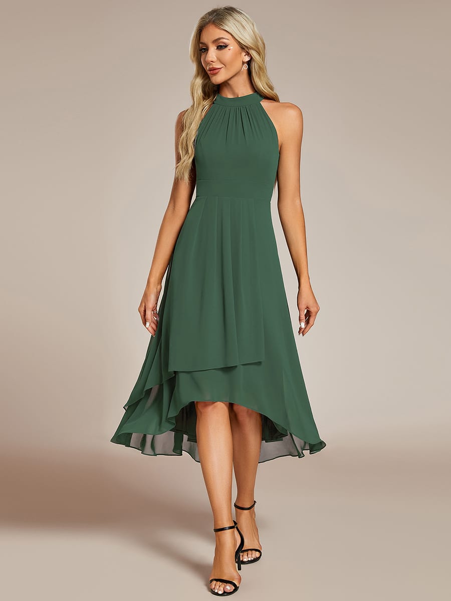 ever POSIE|Midi A-Line Halter Neck Chiffon Dress
