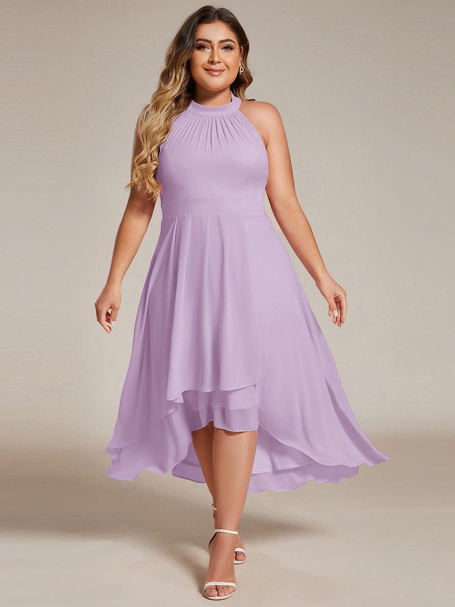 ever POSIE|Midi A-Line Halter Neck Chiffon Dress