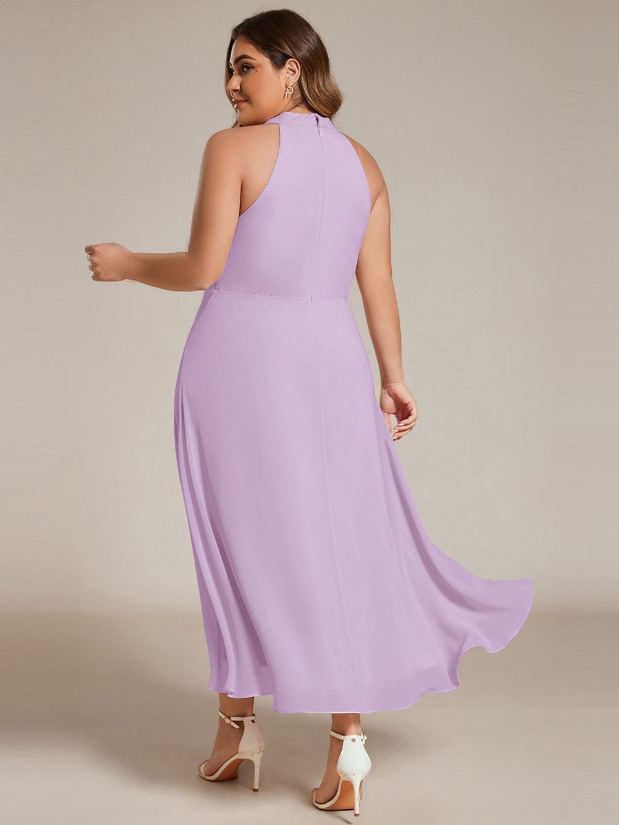 ever POSIE|Midi A-Line Halter Neck Chiffon Dress