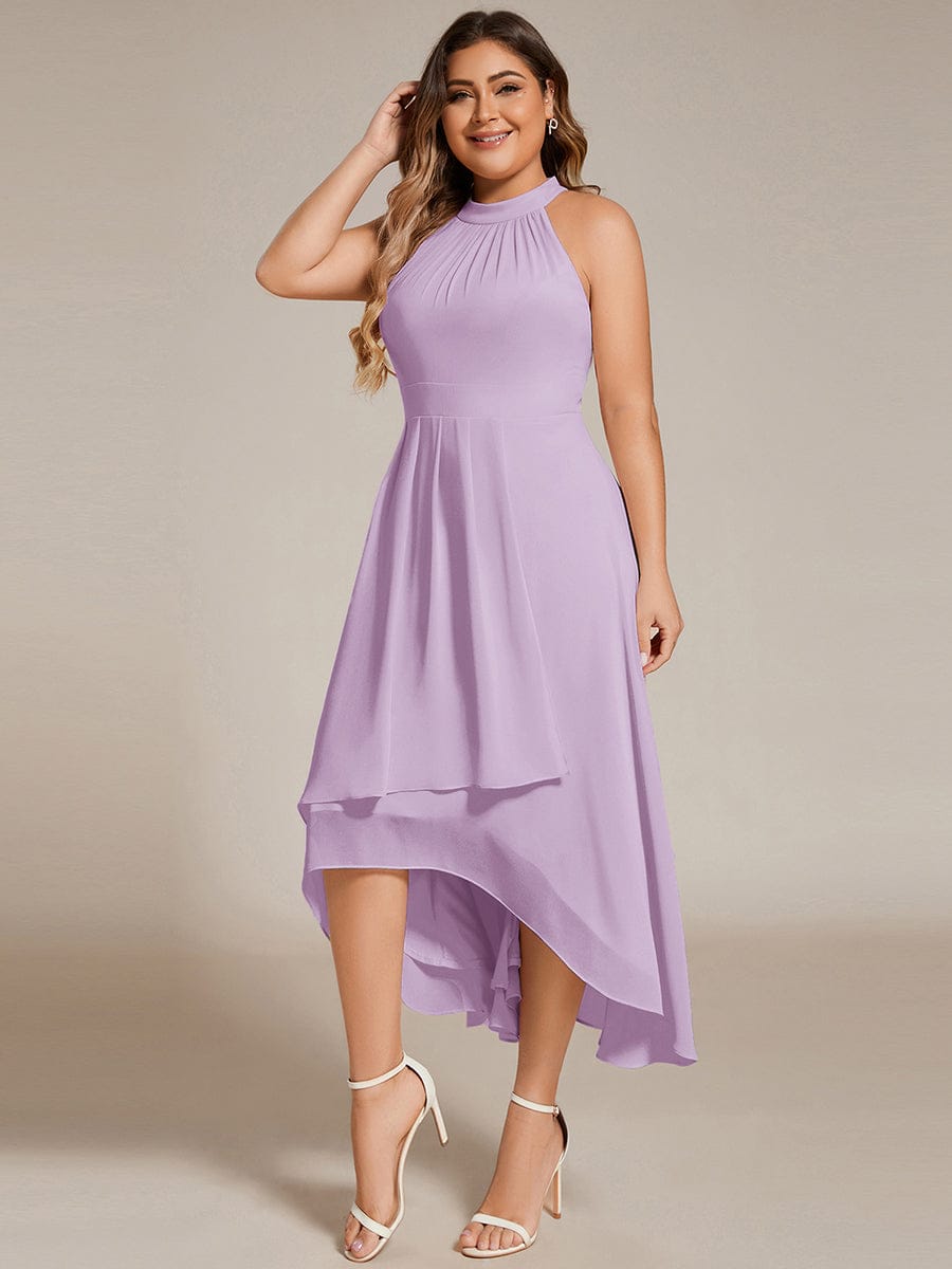 ever POSIE|Midi A-Line Halter Neck Chiffon Dress