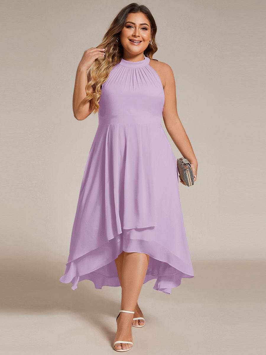 ever POSIE|Midi A-Line Halter Neck Chiffon Dress