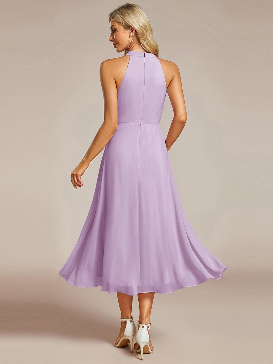 ever POSIE|Midi A-Line Halter Neck Chiffon Dress