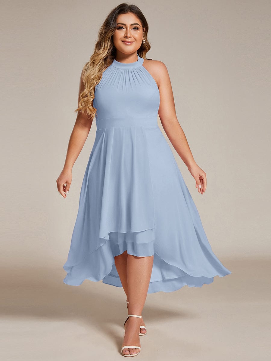 ever POSIE|Midi A-Line Halter Neck Chiffon Dress