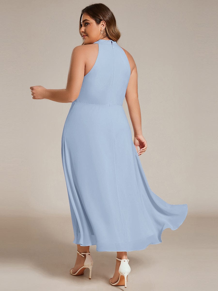 ever POSIE|Midi A-Line Halter Neck Chiffon Dress