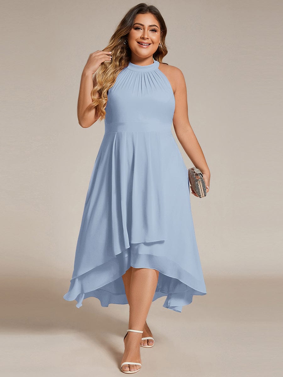 ever POSIE|Midi A-Line Halter Neck Chiffon Dress