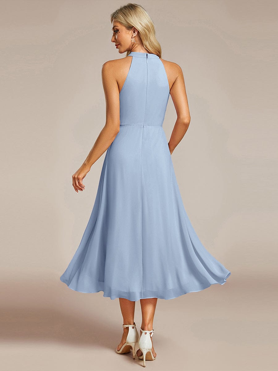 ever POSIE|Midi A-Line Halter Neck Chiffon Dress