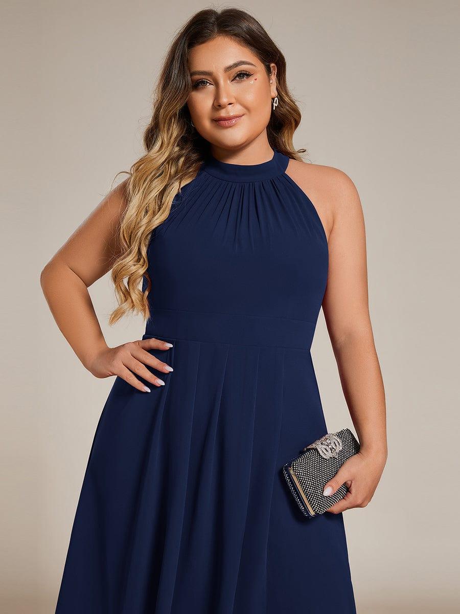 ever POSIE|Midi A-Line Halter Neck Chiffon Dress