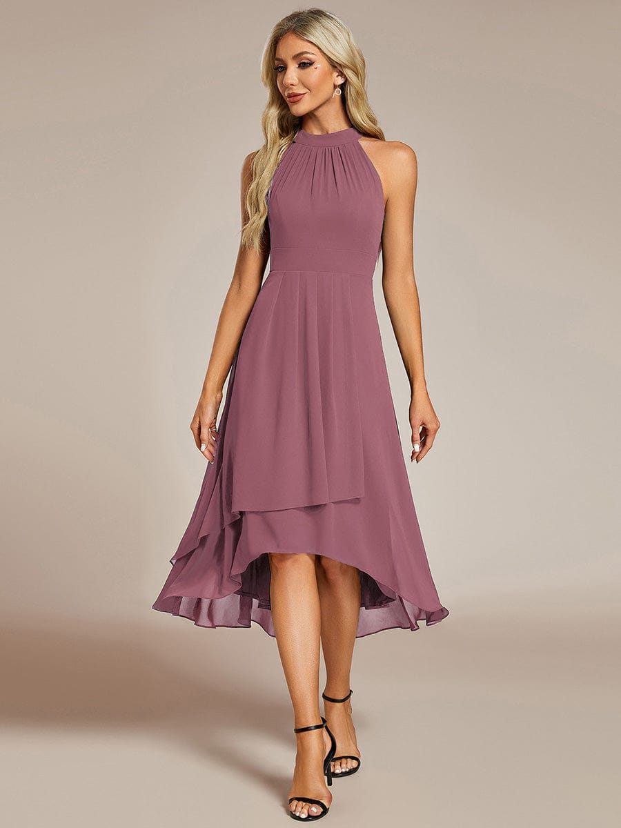 ever POSIE|Midi A-Line Halter Neck Chiffon Dress