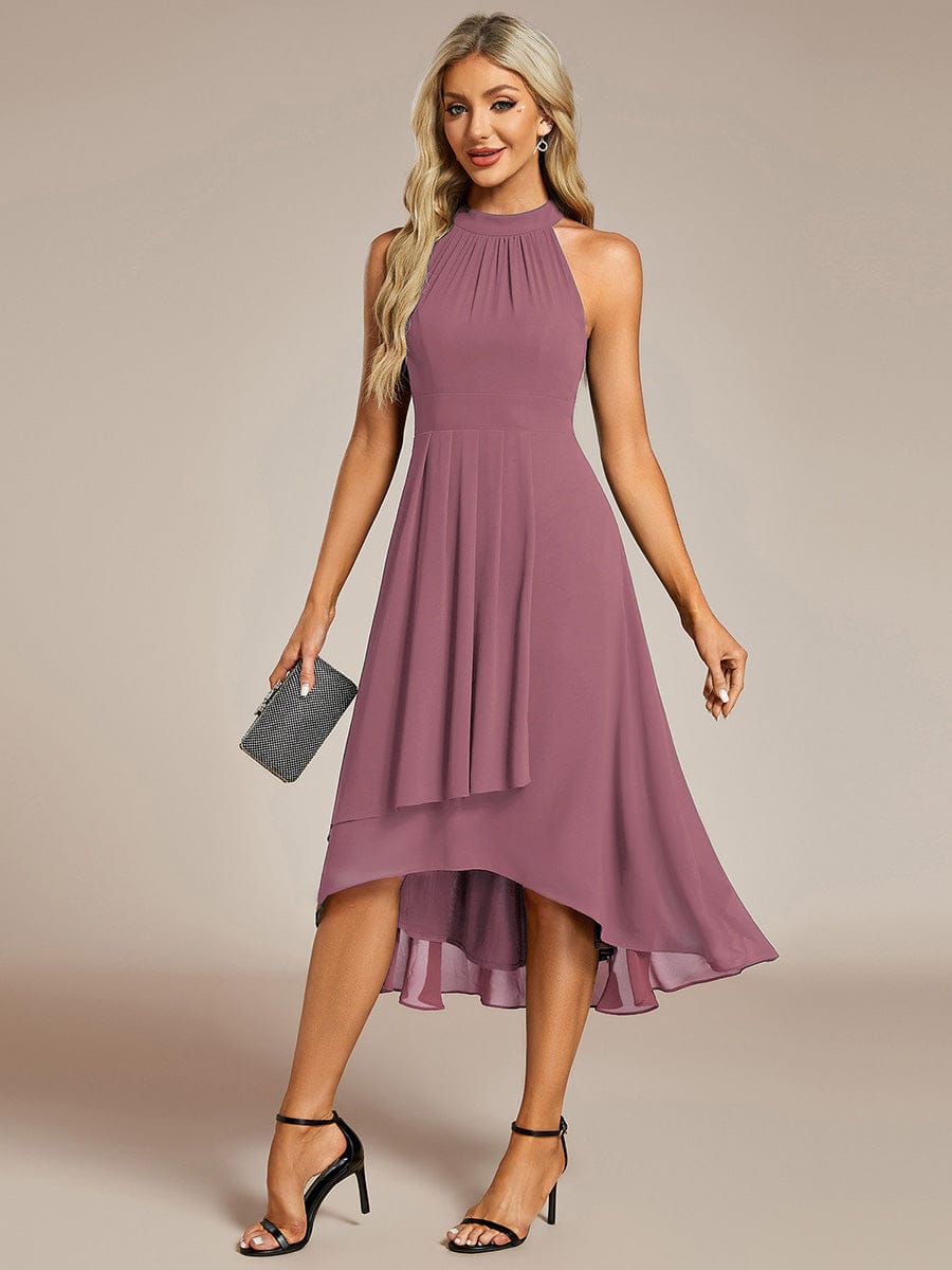 ever POSIE|Midi A-Line Halter Neck Chiffon Dress